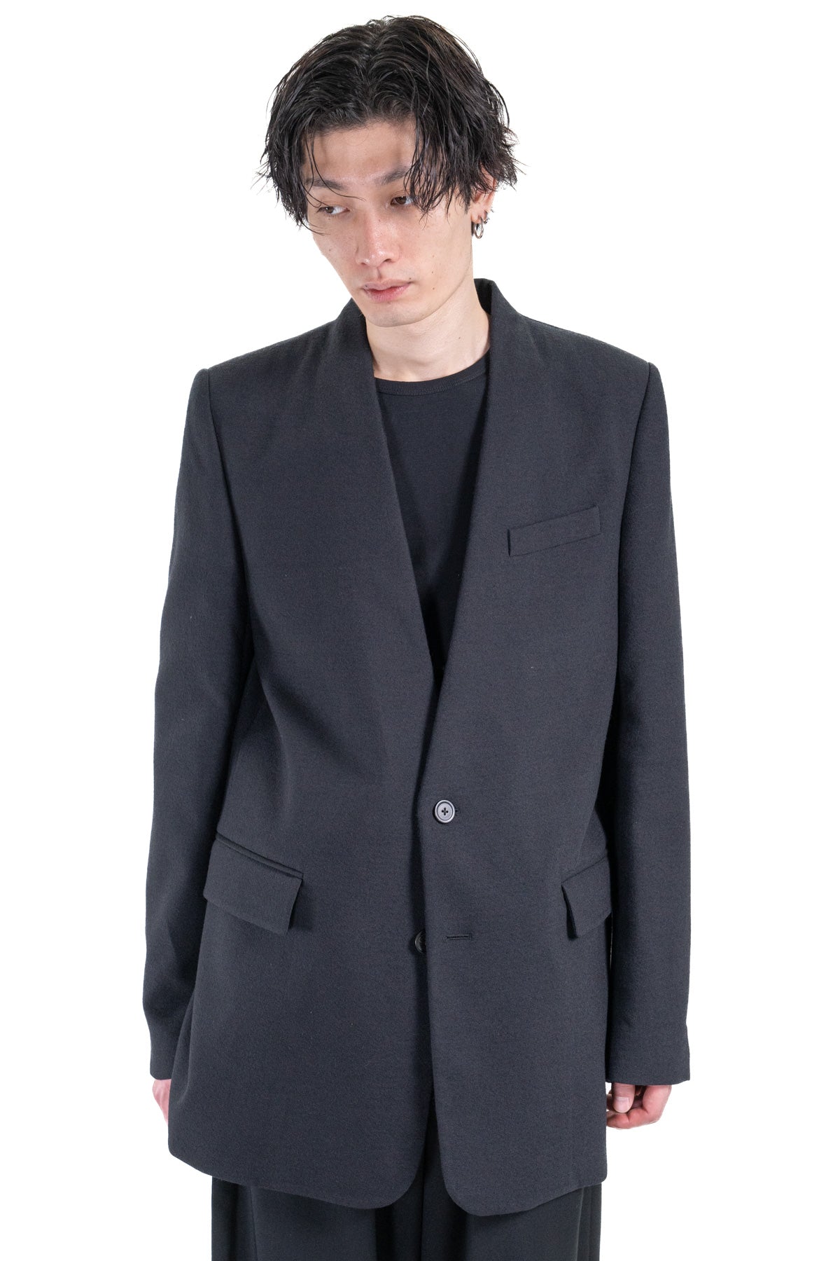 ALAIN STANDARD TAILORED COLLARLESS JACKET