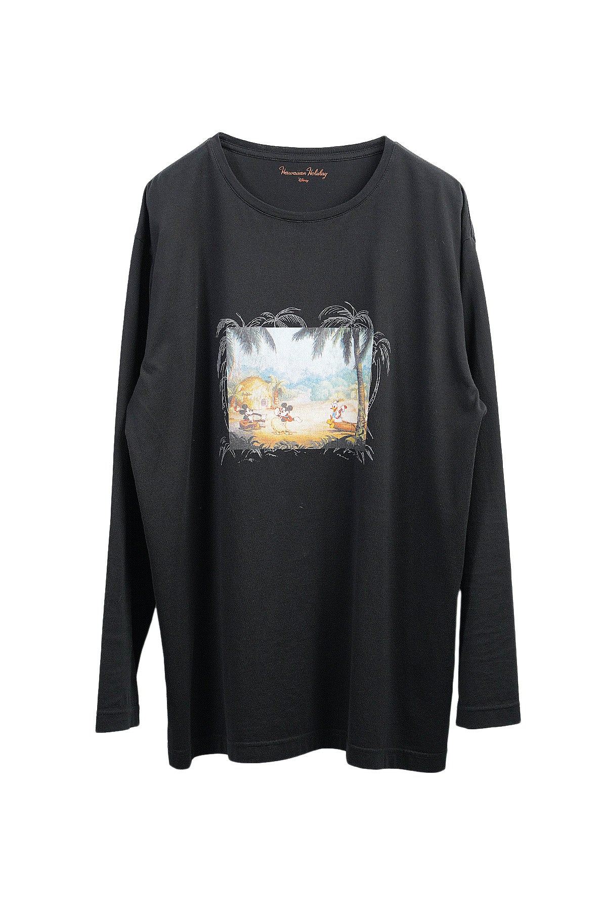 DISNEY HAWAIIAN HOLIDAY PORTER CLASSIC HAWAI'I ALOHA COLLECTION LONG T-SHIRT PARM TREE