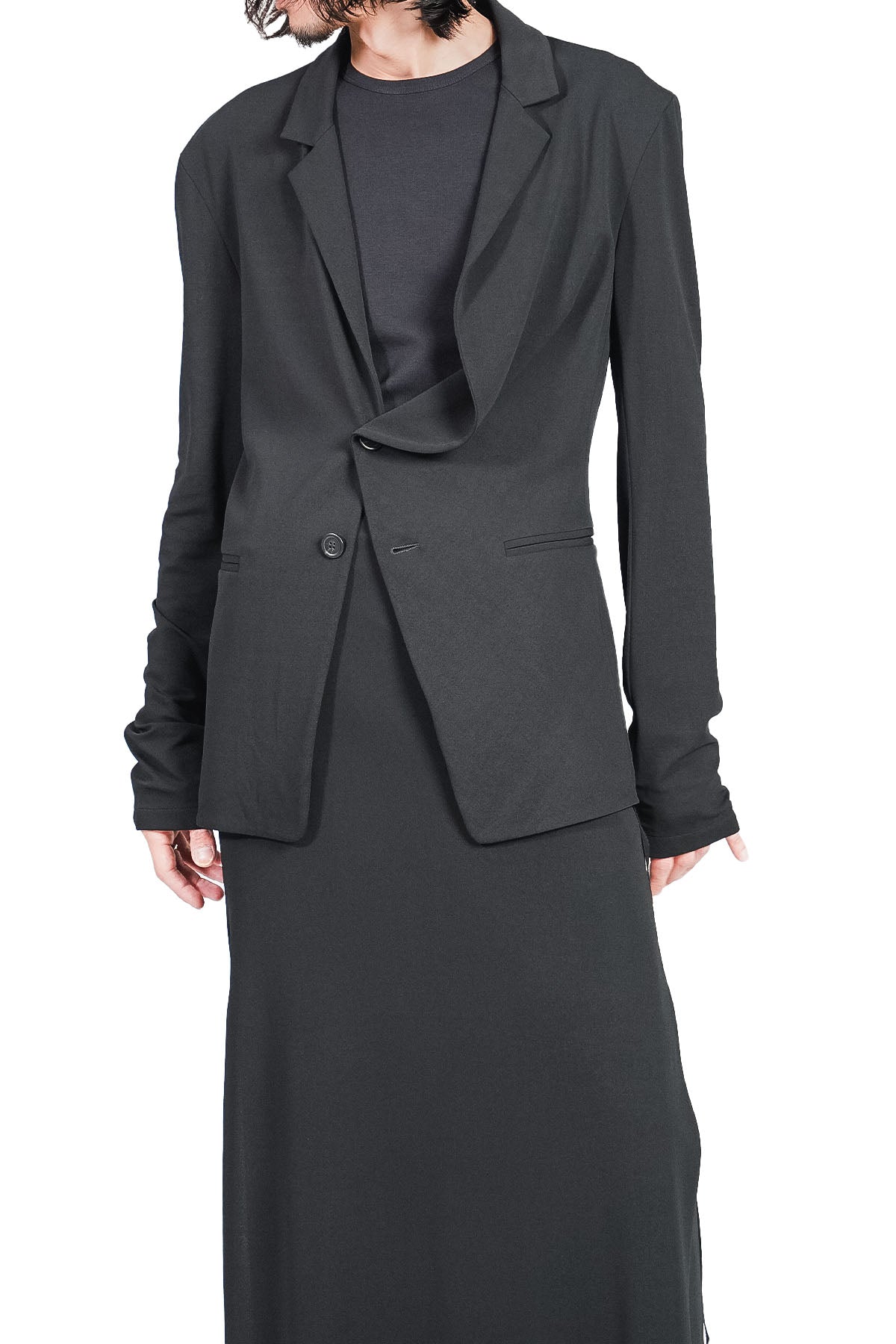 LAURENTIUS LIGHT ASYMMETRIC DECONSTRUCTED JACKET