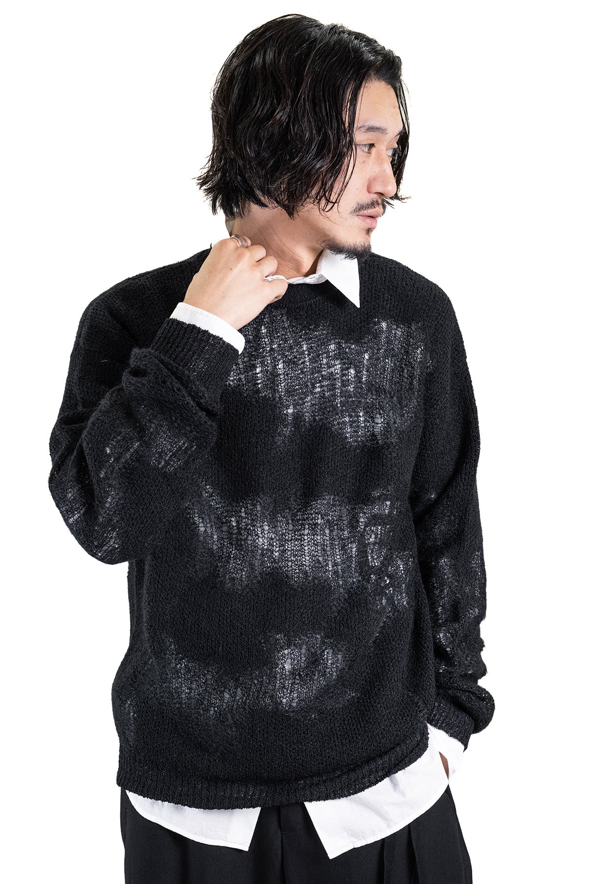 KAMILLO OPEN NECK OVERSIZE SWEATER