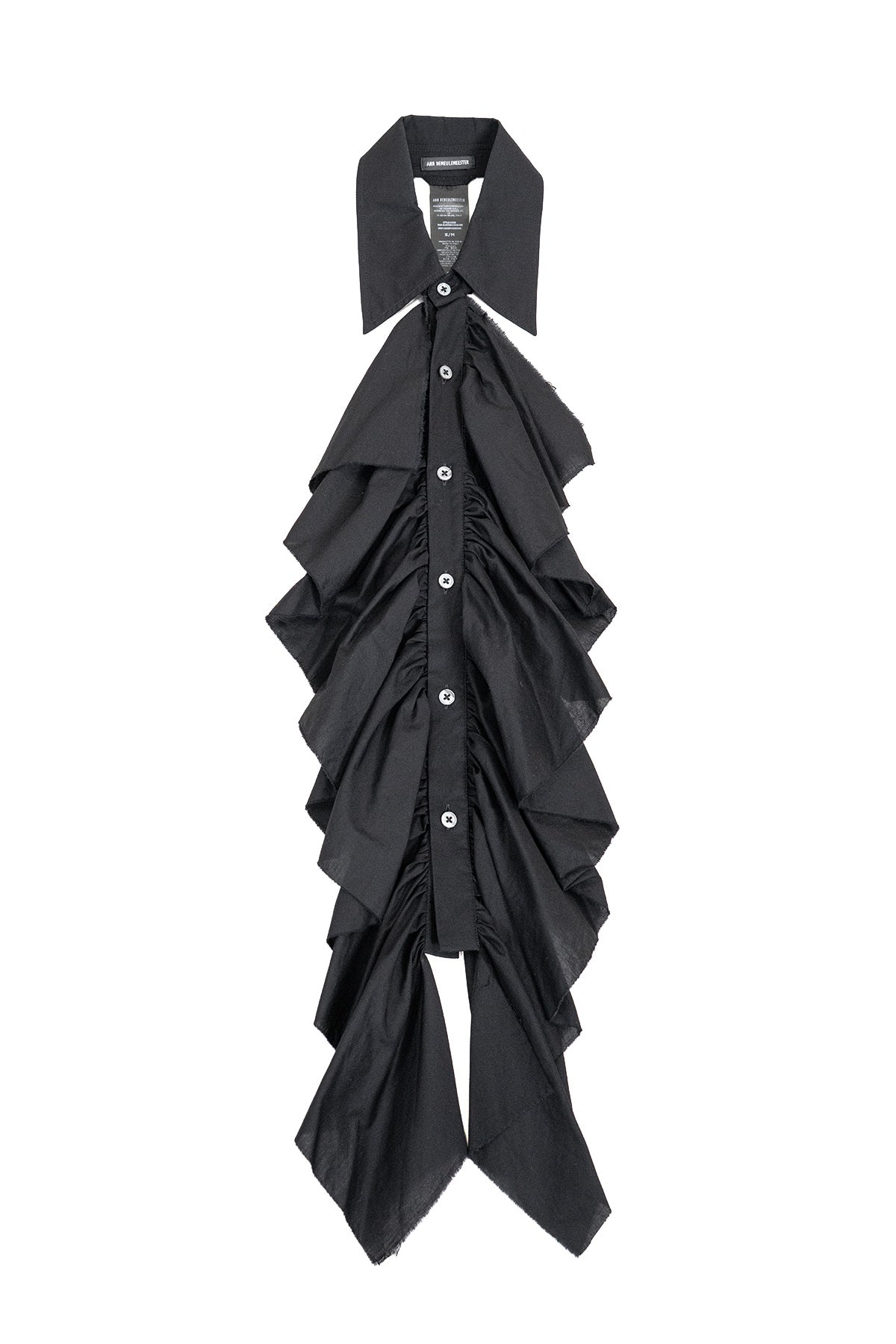 MALTE SHIRT COLLAR WITH RAW EDGE RUFFLES