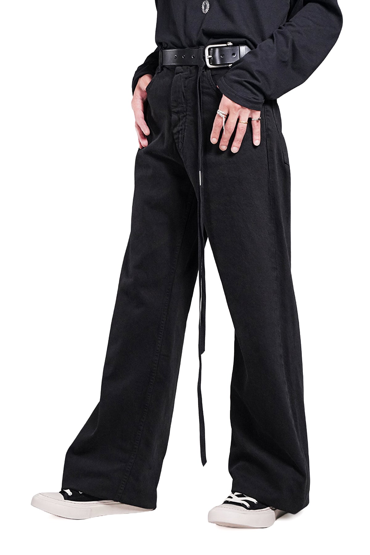 MODEST 5-POCKETS RELAXED BOOTCUT TROUSERS