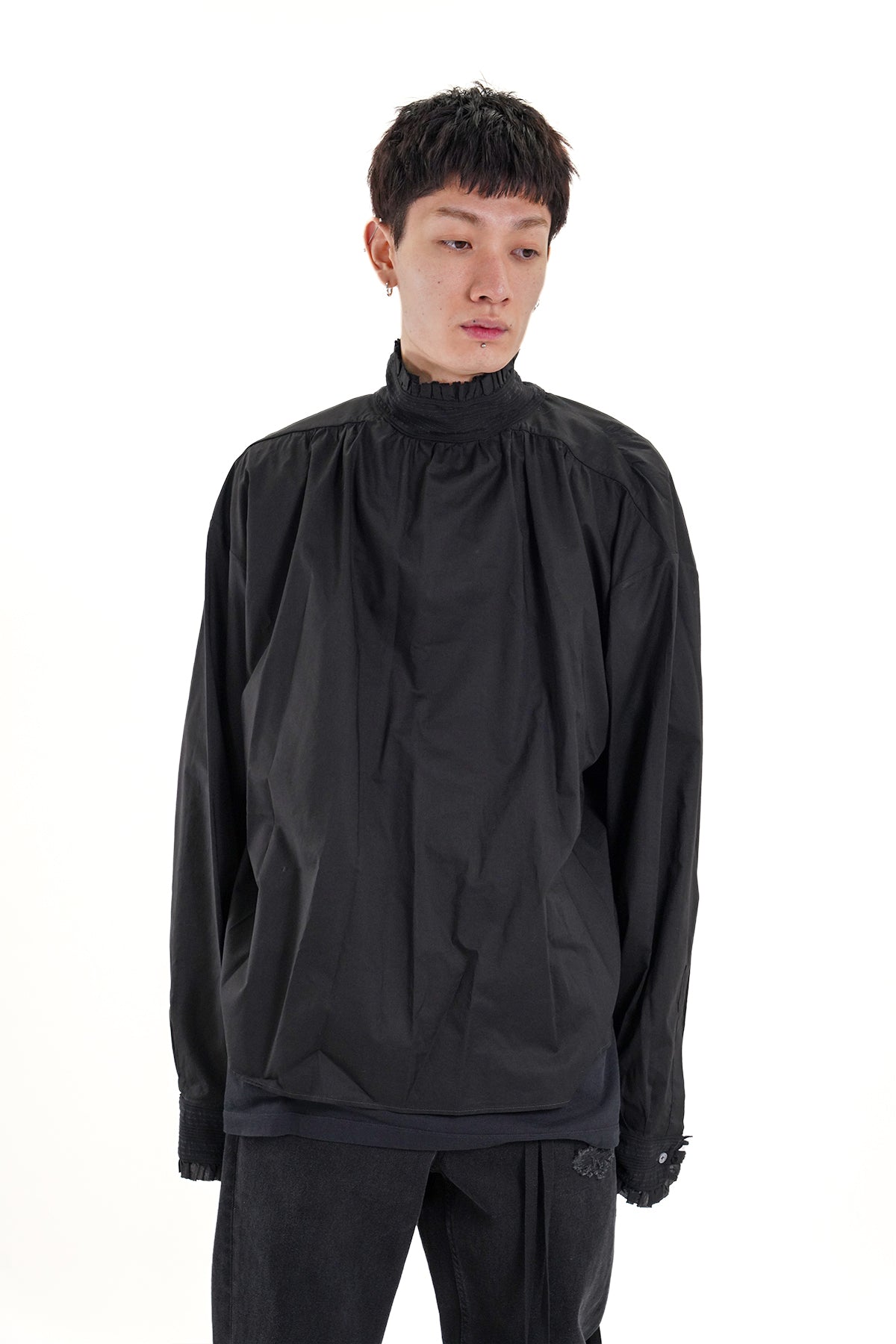 WEXEL HIGH NECK LONG SLEEVE TOP OPEN