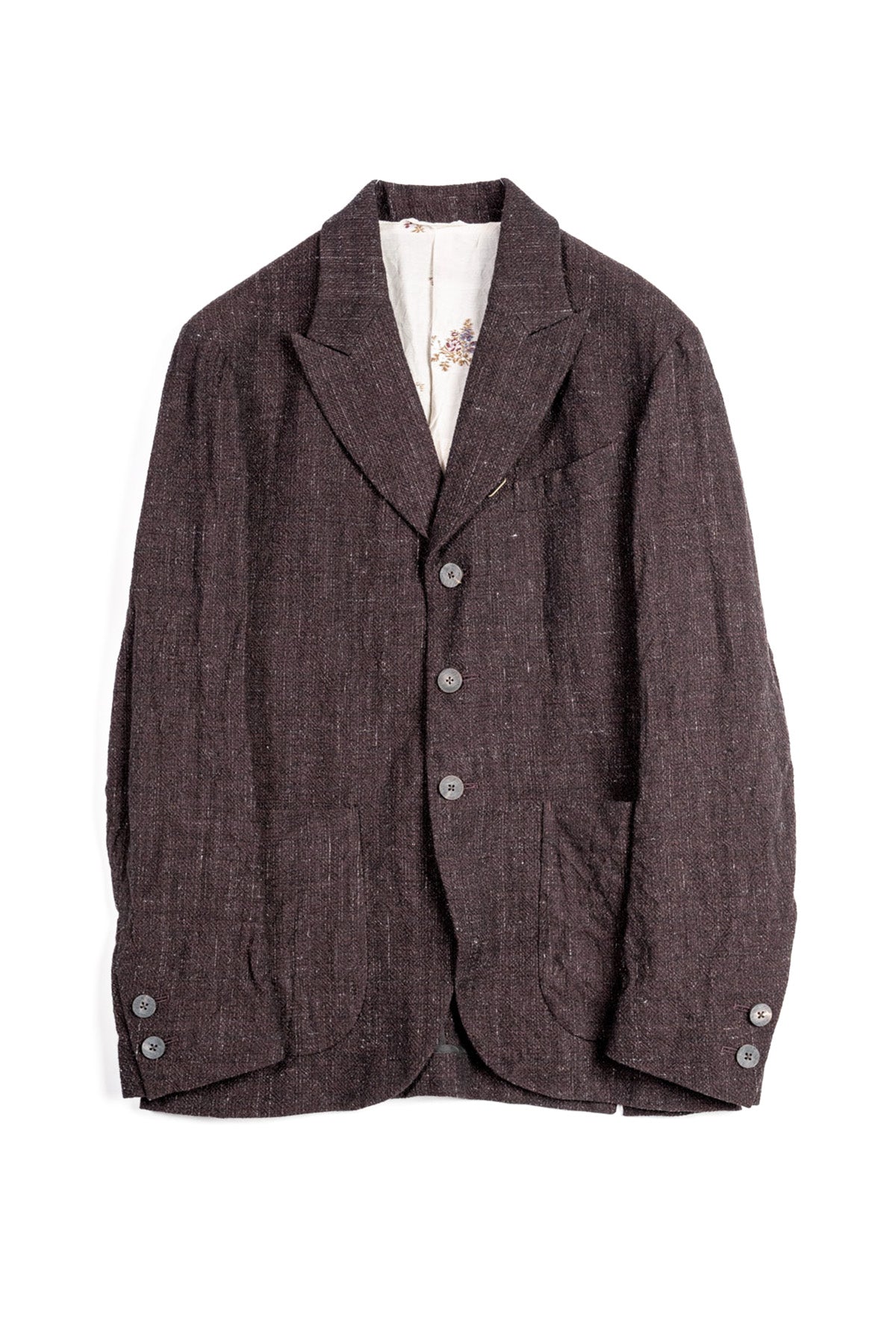 PEAKED LAPEL SACK COAT