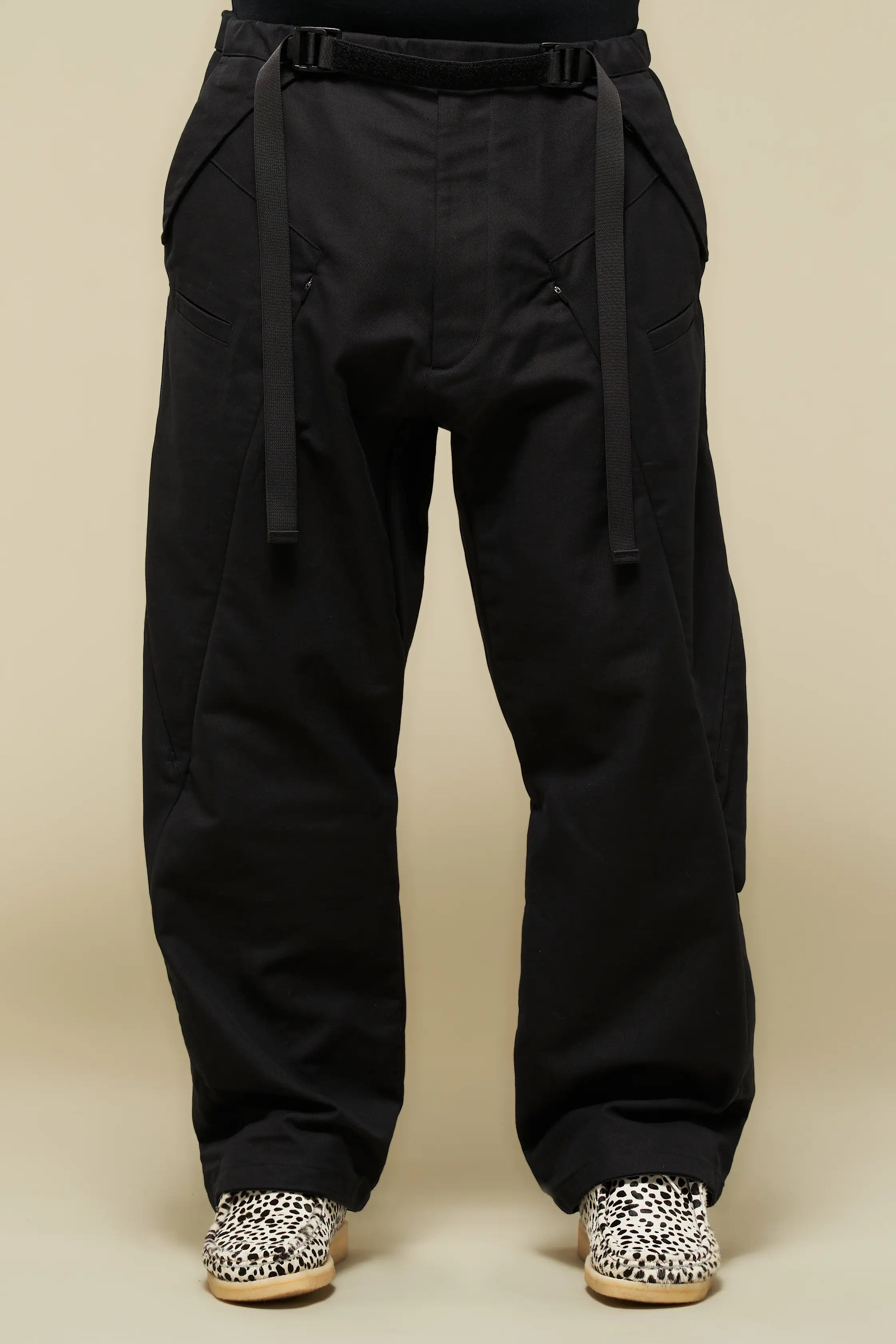 Cotton Web Belt Vent Pants
