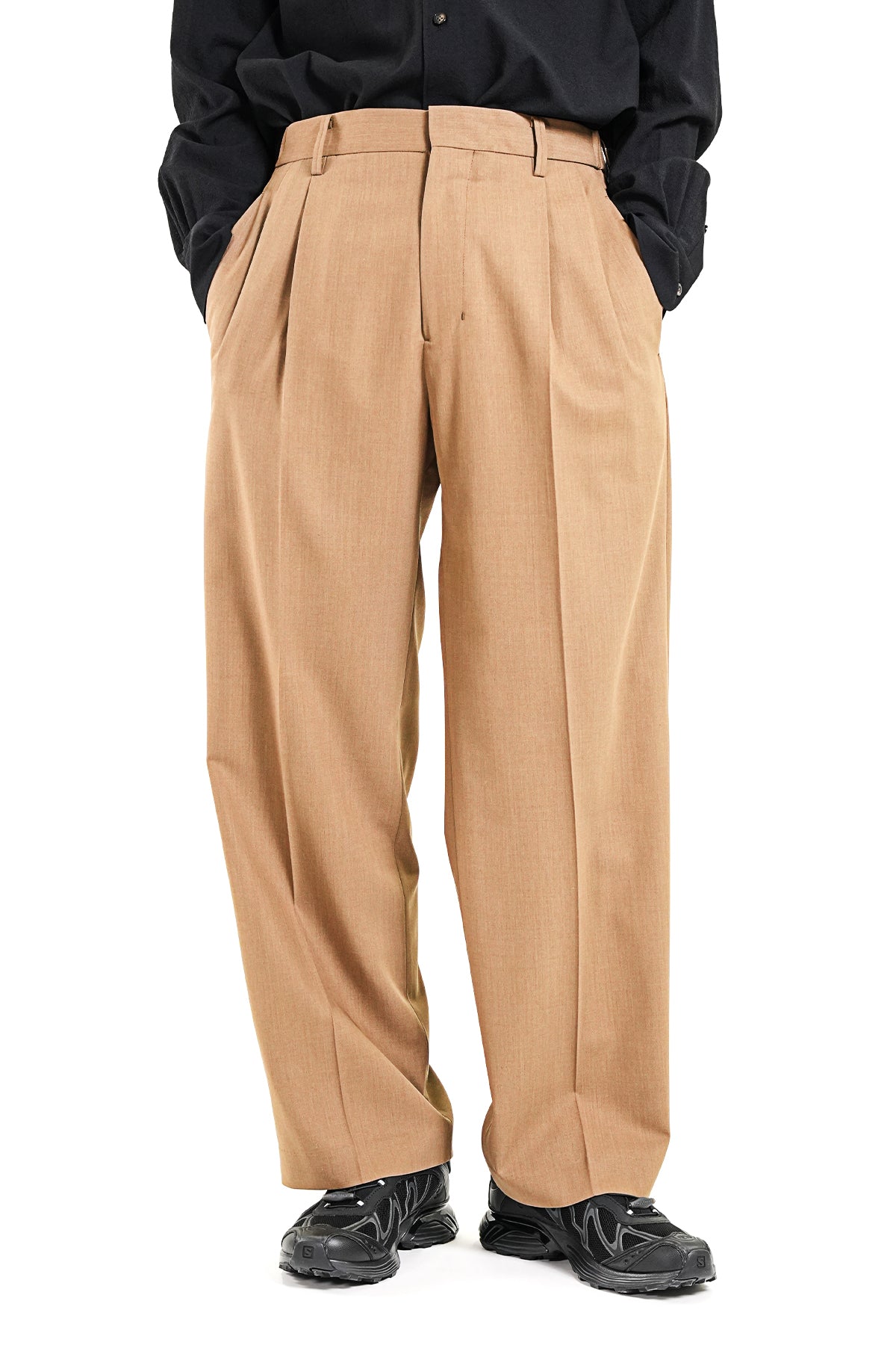 TWO TUCKS WIDE TROUSERS