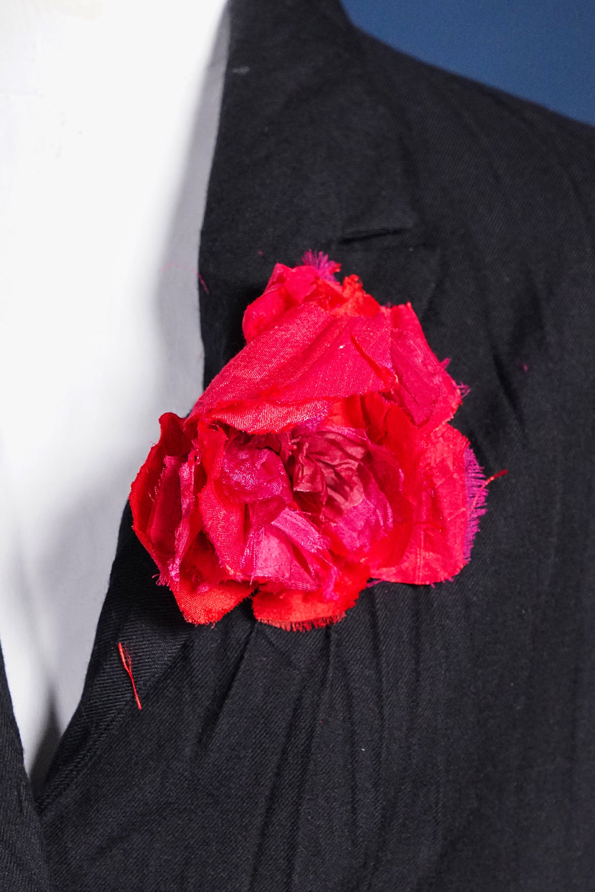 WOMEN BLAZER *O FRESCO LANA LEGGERA *RED FLOWER