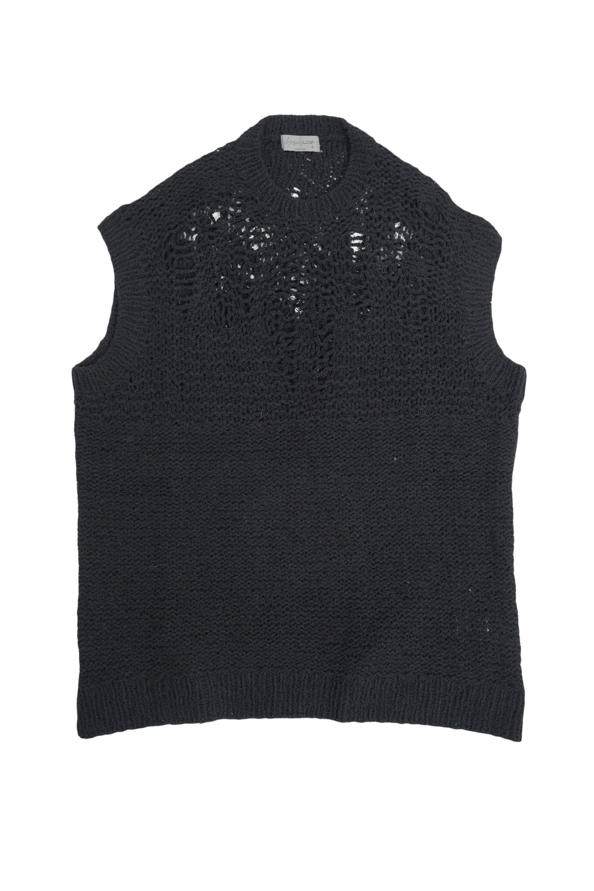 CREW NECK HAND KNIT VEST