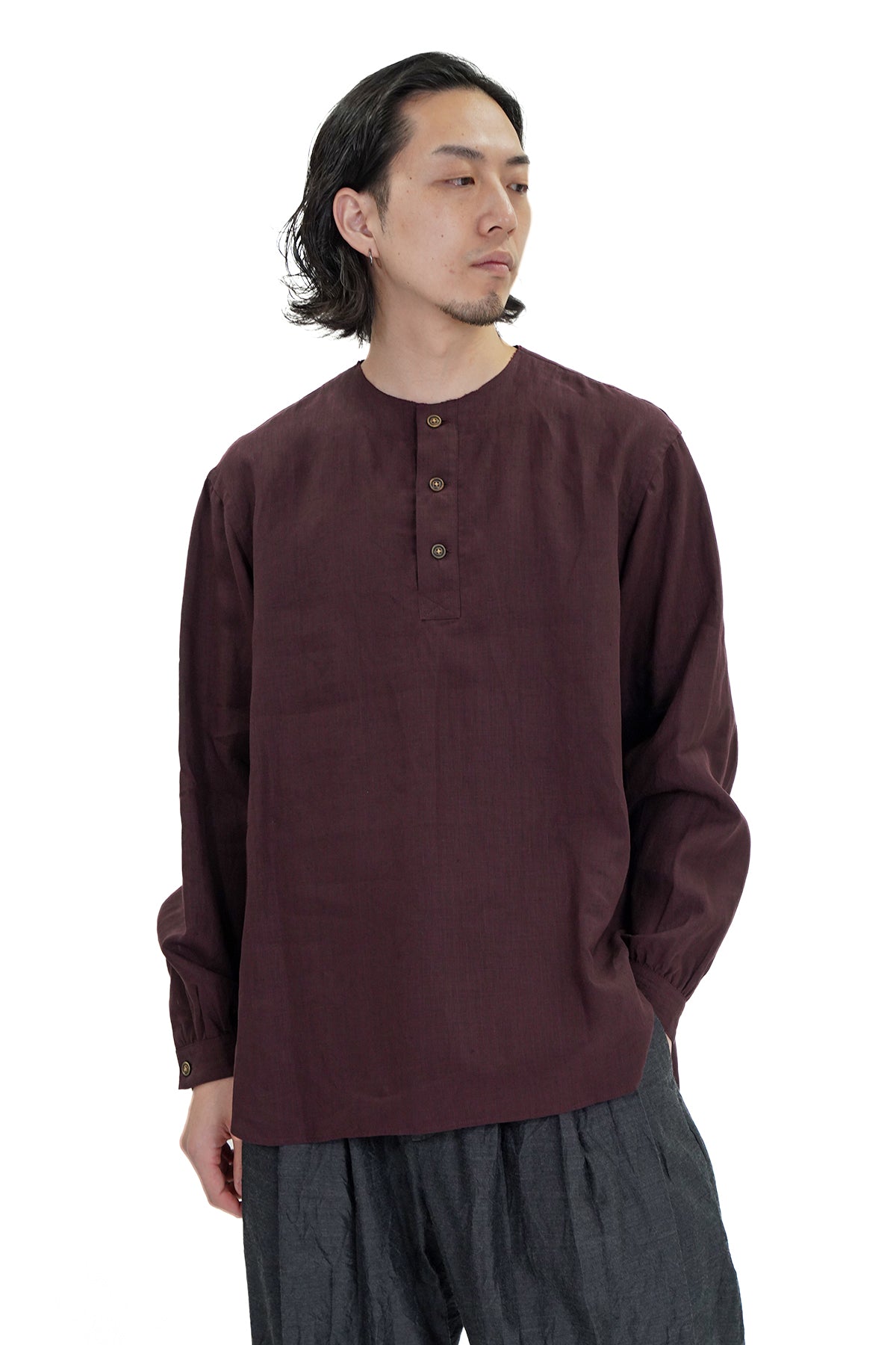 CUTOFF NECK PULLOVER SHIRT