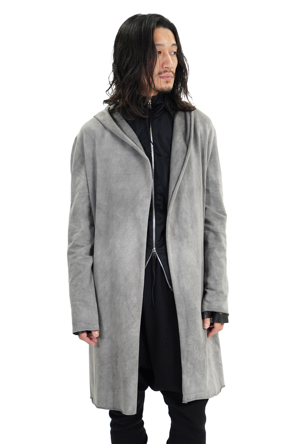 hooded unlined cardigan