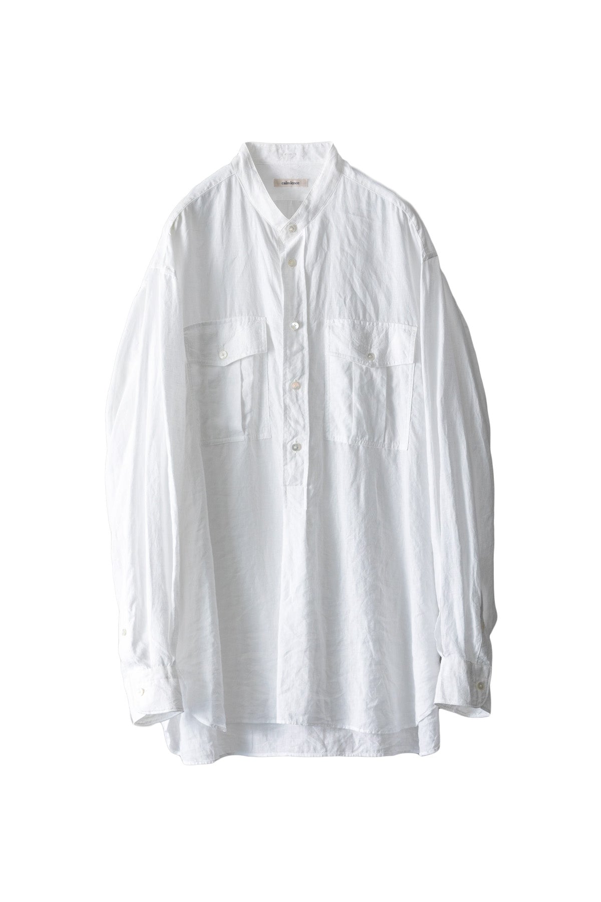 BAND COLLAR PULLOVER SHIRT