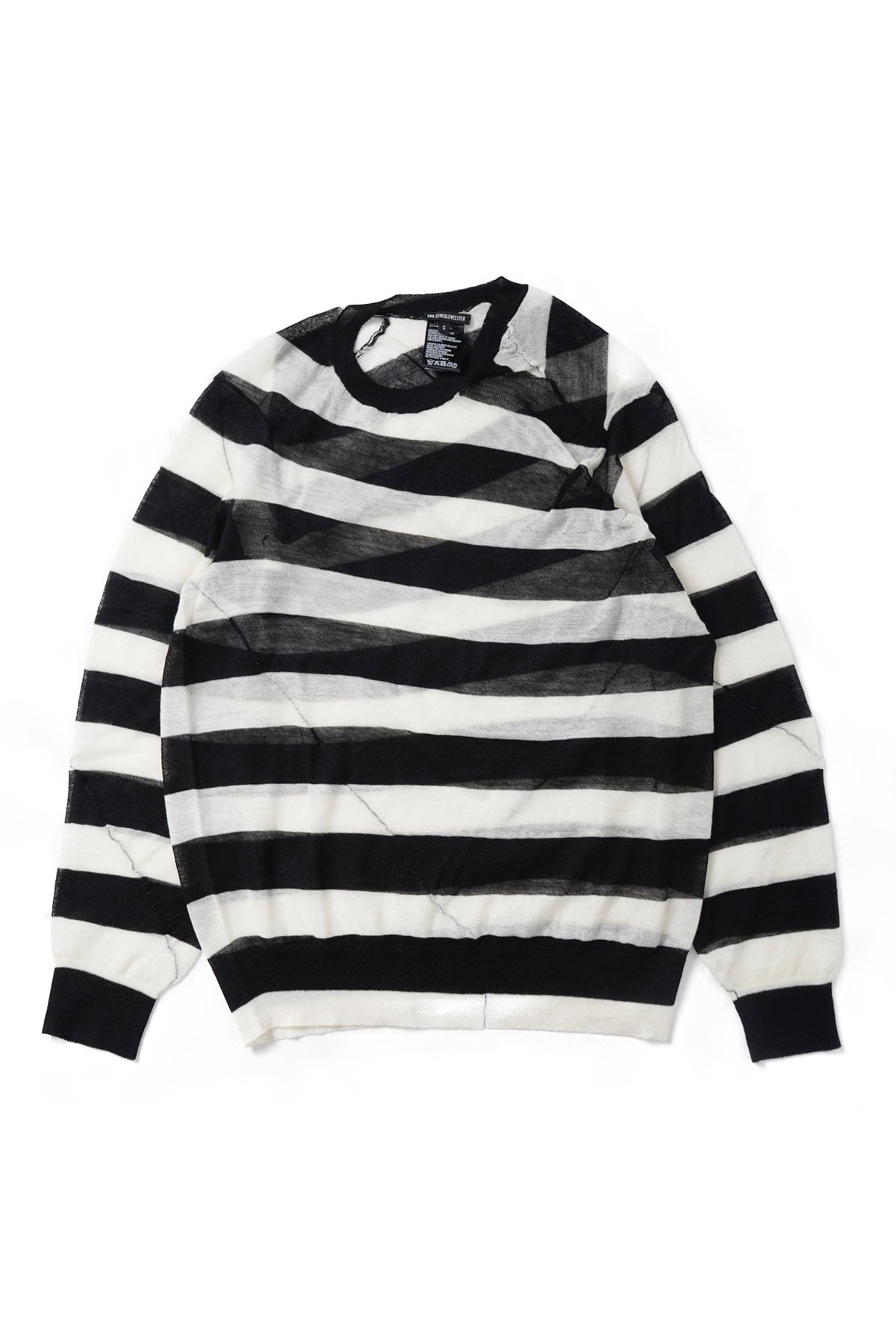 Crew Neck Border Knit 【50%OFF】
